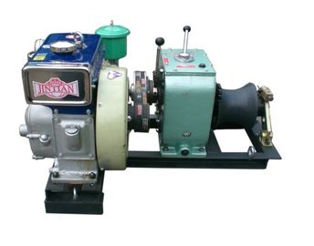 خرید Capstan Cable Winch Puller With Diesel Engine Power Motor 4HP online manufacture