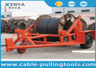 خرید 5 Ton Cable Reel Trailer , Cable Drum Carrier for stringing with automatic braking device online manufacture