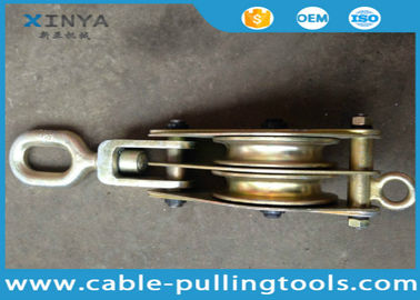 خرید Heavy Duty 3T Steel Double Wheel Wire Rope Pulley Block With Swivel Eye online manufacture