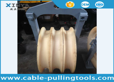 خرید 3 Sheave 660 mm Diameter Stringing Wire Rope Pulley Block For Pilot Wire Rope online manufacture