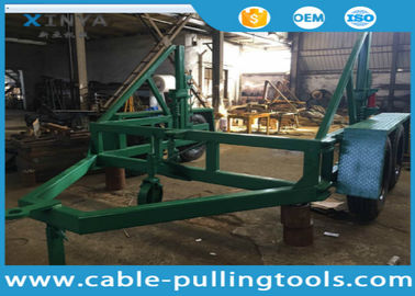 خرید Yellow Underground Cable Tools , Cable Reel Trailer With Axis Bar for Cable Laying online manufacture
