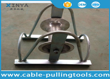 خرید High Strength Underground Cable Tools / Straight Line Cable Roller Zinc Plated With Aluminum Rollers online manufacture