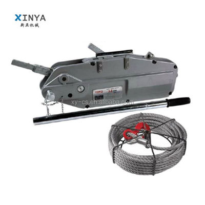 خرید 3200kg Capacity Manual Wire Rope Winch with 20m Lifting Height for Construction Hoist online manufacture