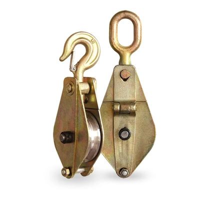 1 تن 2 تن 5 تن بلوک چرخ دار خط انتقال ابزار چرخ دار با بلوک چرخ دار دوگانه فولادی
