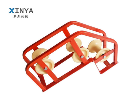 رولر گوشه ای کابل با بار نامی 10KN با طراحی رولر نایلون سهگانه برای کشیدن کابل مقاوم به خوردگی و لباس