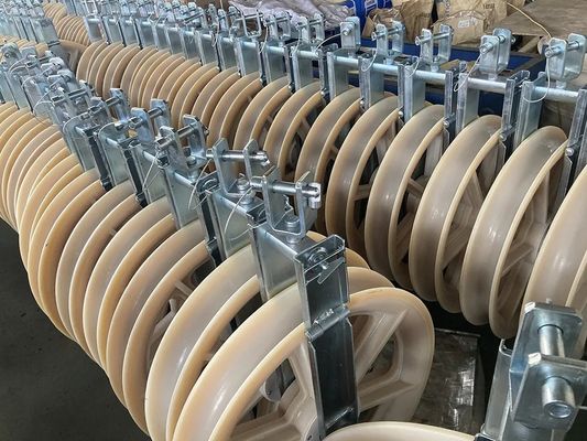 822mm قطر بزرگ سنگین-وظیفه کابل پلای بلوک با چرخ نایلون برای ساخت خطوط هوایی